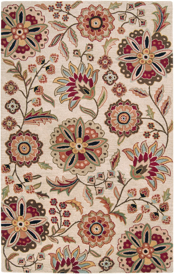 Floral Surya Rug Co. Athena  Ivory Rug | Athena Rugs | Rugs Done Right 