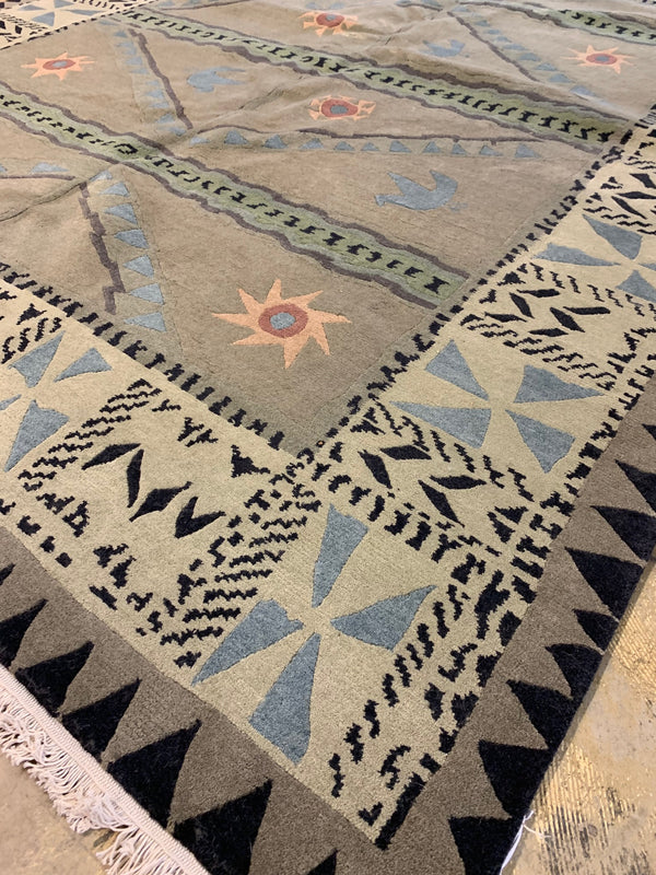 Tibet Rug Company Kilimanjaro SUNDIAL Khaki Rug