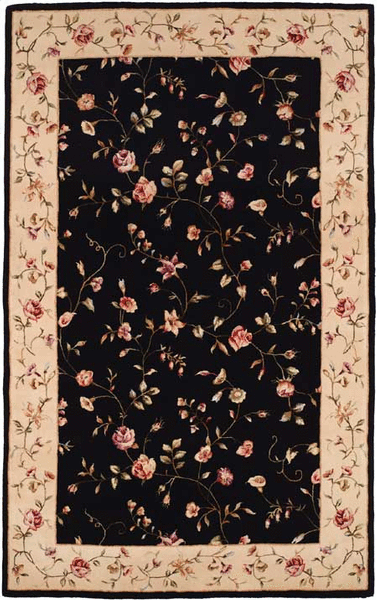 HRI Botanical JB06A Black Rug
