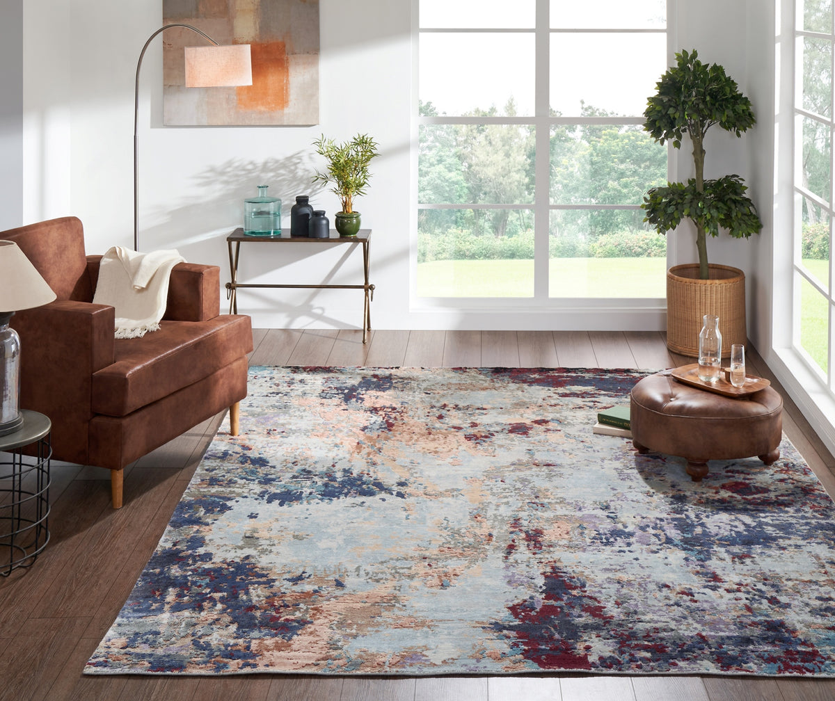 Rugs Done Right Jules NN80 Blue Tones Merlot Rug