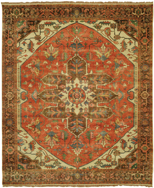 Shalom Brothers Jules Serapi JS754 Brick Rug