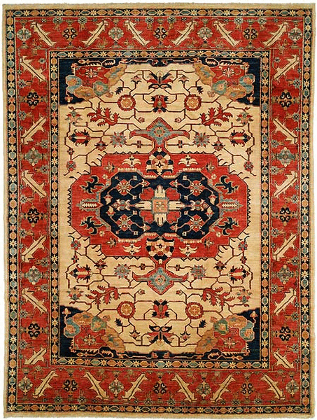 HRI Kandehar KAN03 Ivory Rug