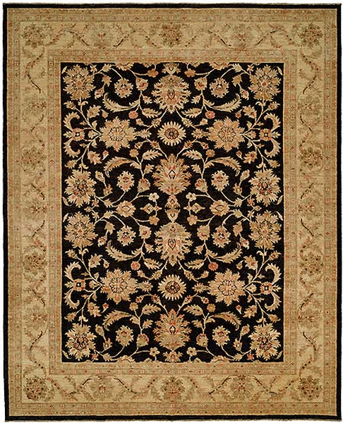 HRI Kabul KB07 Black Rug
