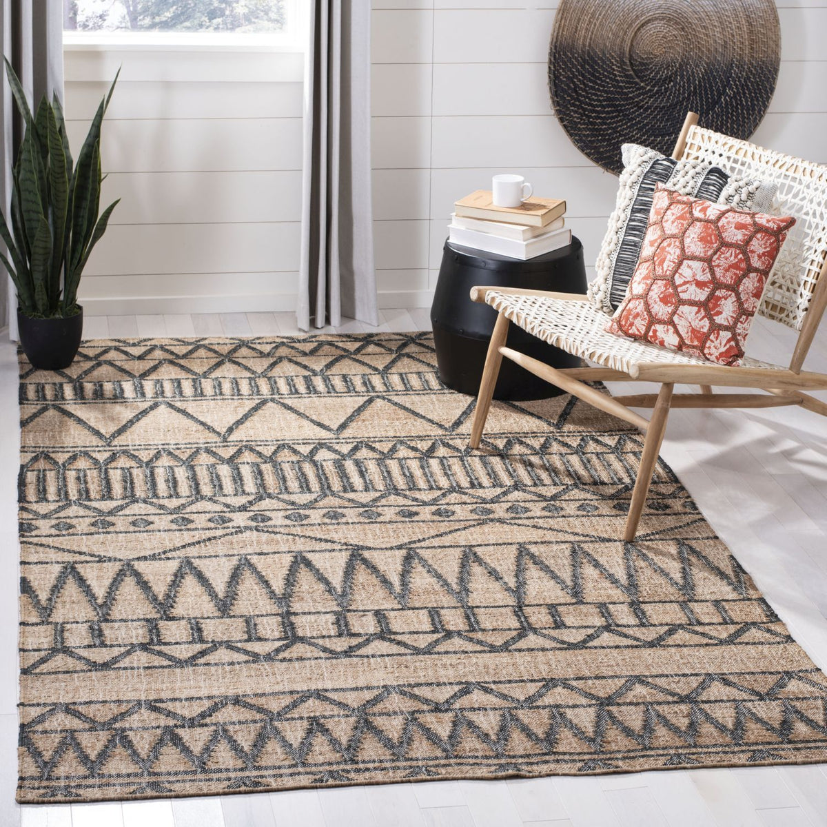 safavieh clearance kilim klm752a natural charcoal rug