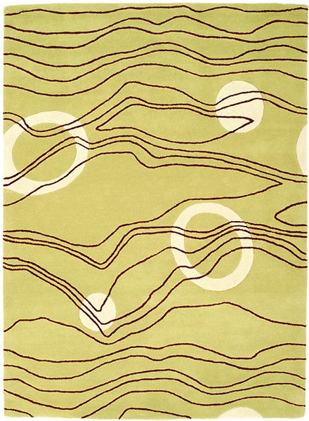 HRI Milano L85 Green Rug