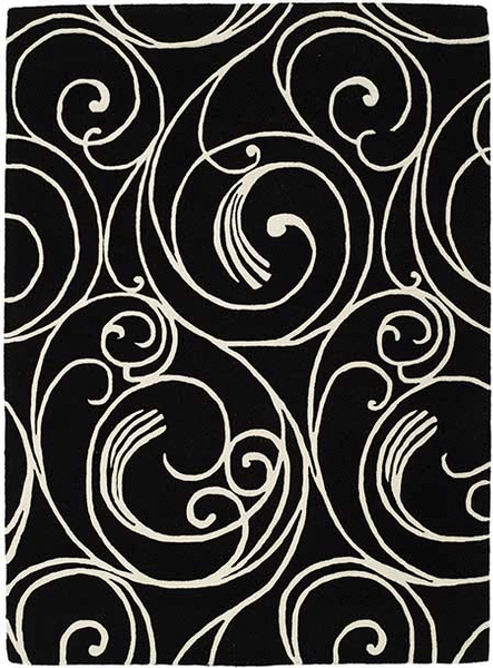 HRI Milano L86 Black Rug