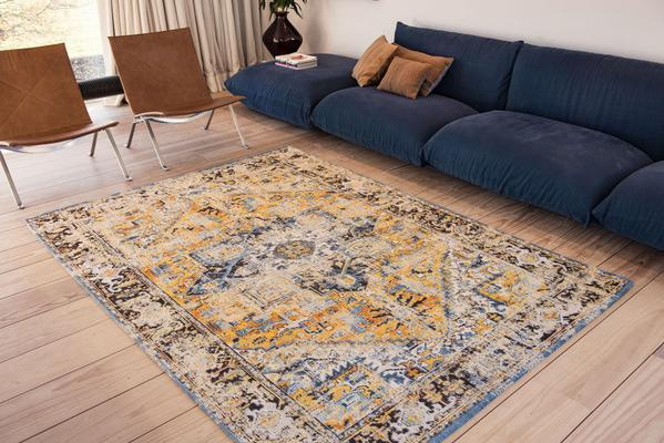 Louis De Poortere Antiquarian 8704 Gold Rug