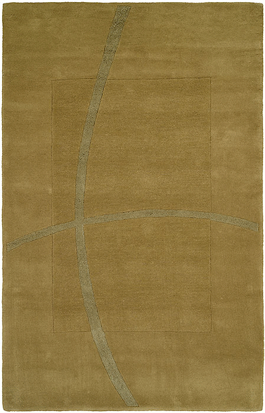 HRI Abstract LJ08 Light Green Rug