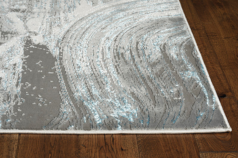 kas oriental luna 7130 silver rug