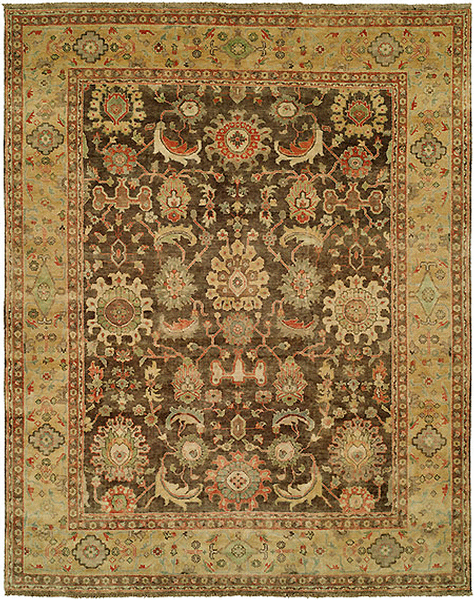 HRI Mahal MJ48 Brown Rug
