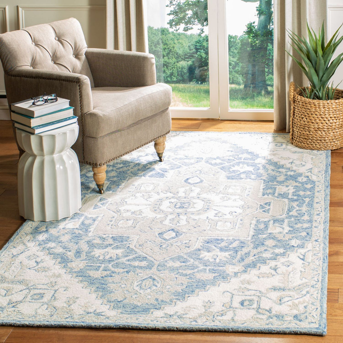 safavieh clearance micro loop mlp503m blue ivory rug