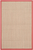 safavieh clearance natural fibers nf442b red rug