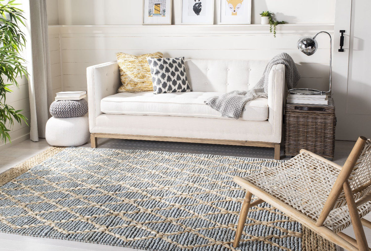 Safavieh Clearance Natural Fiber NF951L Light Blue Rug