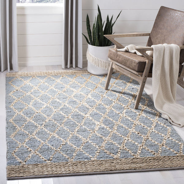 Safavieh Clearance Natural Fiber NF951L Light Blue Rug