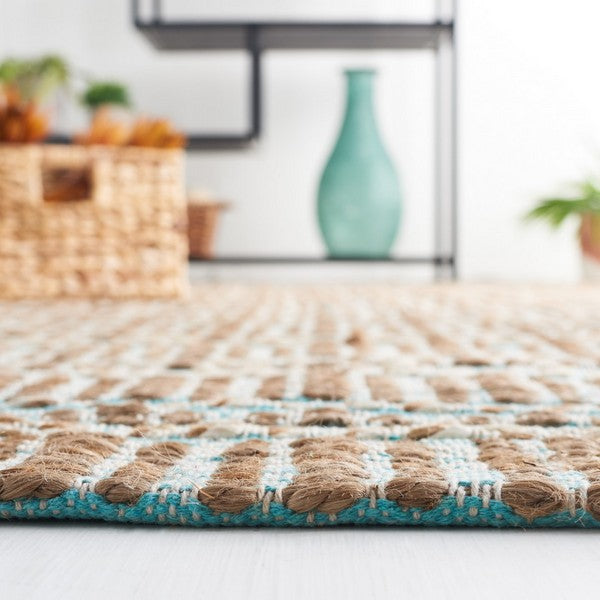 safavieh clearance natural fiber nfb651k teal rug