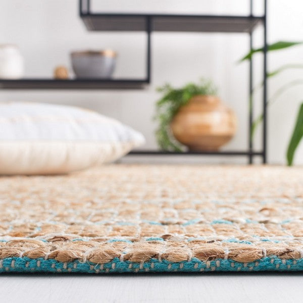 safavieh clearance natural fiber nfb655k teal rug