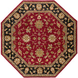 Octagon Surya Rug Co. Crowne  Burgundy Rug | Geometric Rugs | Rugs Done Right 