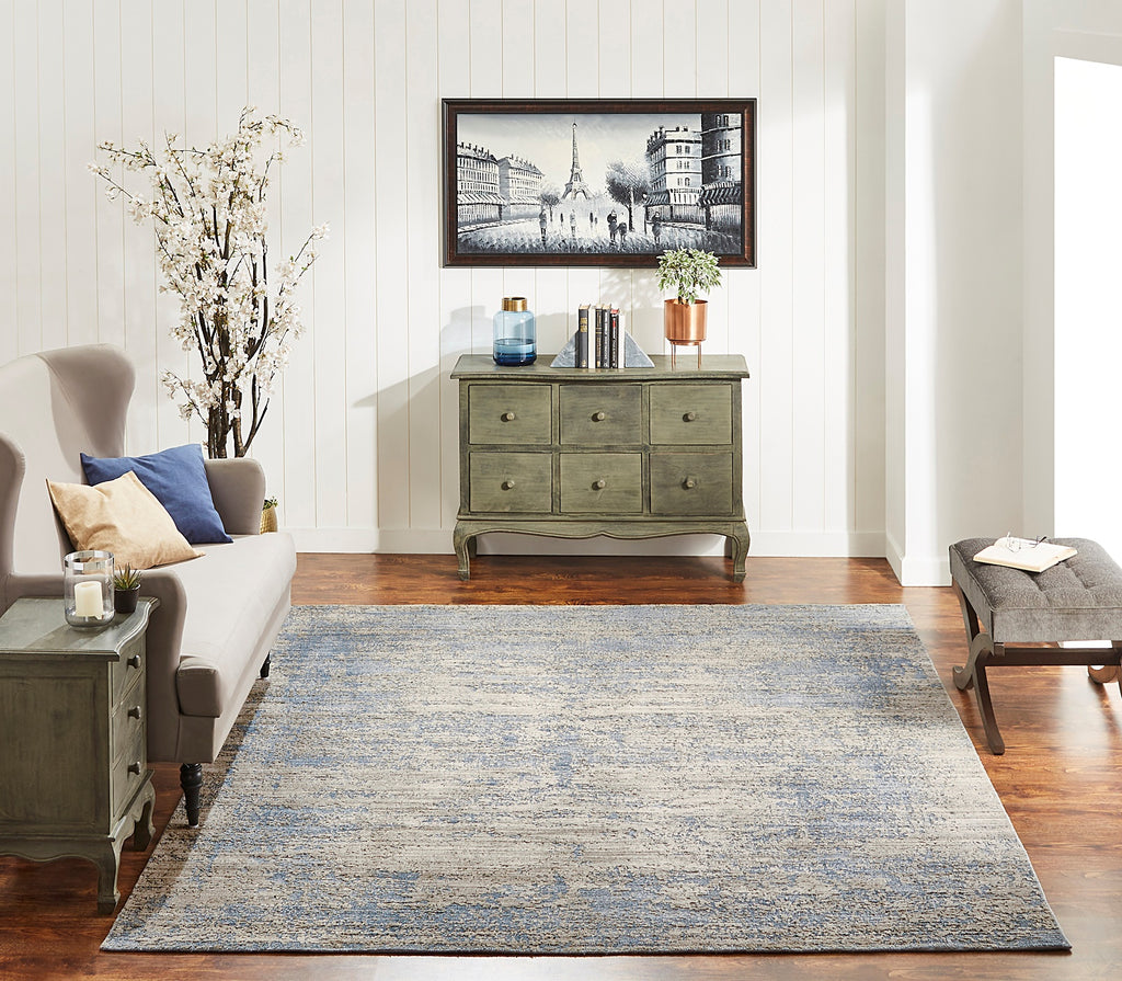 Rugs Done Right Rutland RV38 Blue Tones Zinc Rug