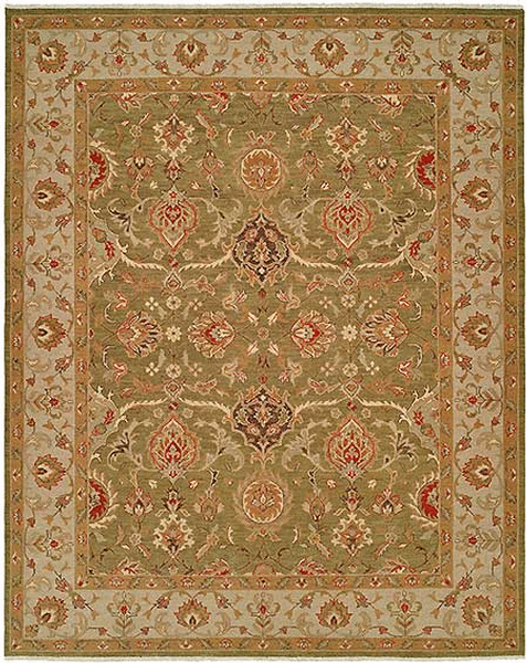HRI Melbourne RNR57 Light Green Rug