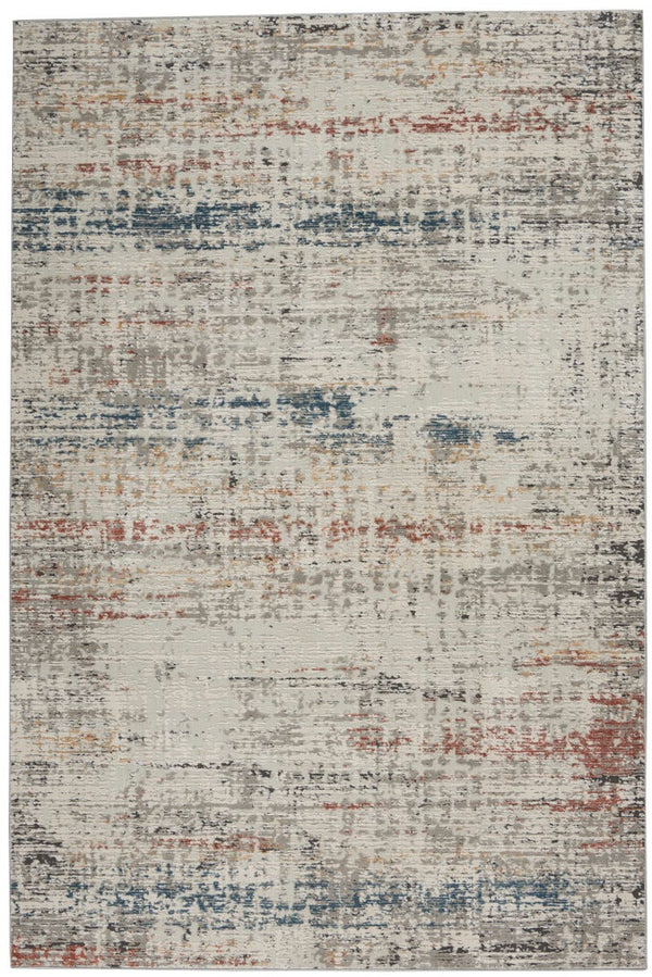 nourison rustic textures rus14 light grey multi rug