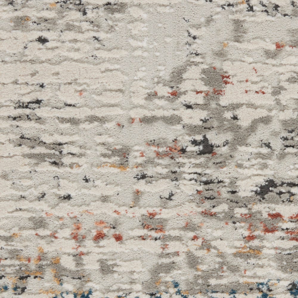 nourison rustic textures rus14 light grey multi rug