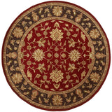 Oval Surya Rug Co. Crowne Burgundy Rug | Geometrical Rugs | Rugs Done Right 
