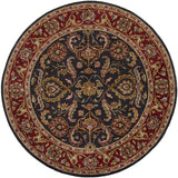 Surya Round Middle Black Rug | Surya Rugs | Rugs Done Right