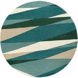 Surya Rug Co. Forum Teal Rug | Round Rugs | Rugs Done Right 