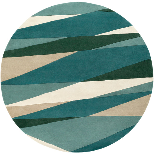 Surya Rug Co. Forum Teal Rug | Round Rugs | Rugs Done Right 