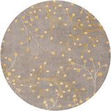 Oval Surya Rug Co. Athena Grey Rug | Floral Rugs | Rugs Done Right