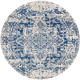 Oval Surya Rug Co. Harput Blue Rug | Geometrical Rugs | Rugs Done Right