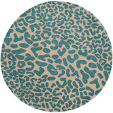 Oval Surya Rug Co. Athena Teal Rug | Geometrical Rugs | Rugs Done Right 