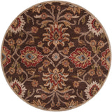 Surya Rug Co. Caesar  Chocolate Rug | Round Rugs | Rugs Done Right 