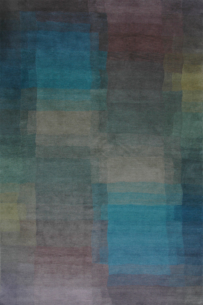 Tibet Rug Company 100 CT Reflections Teal Rug