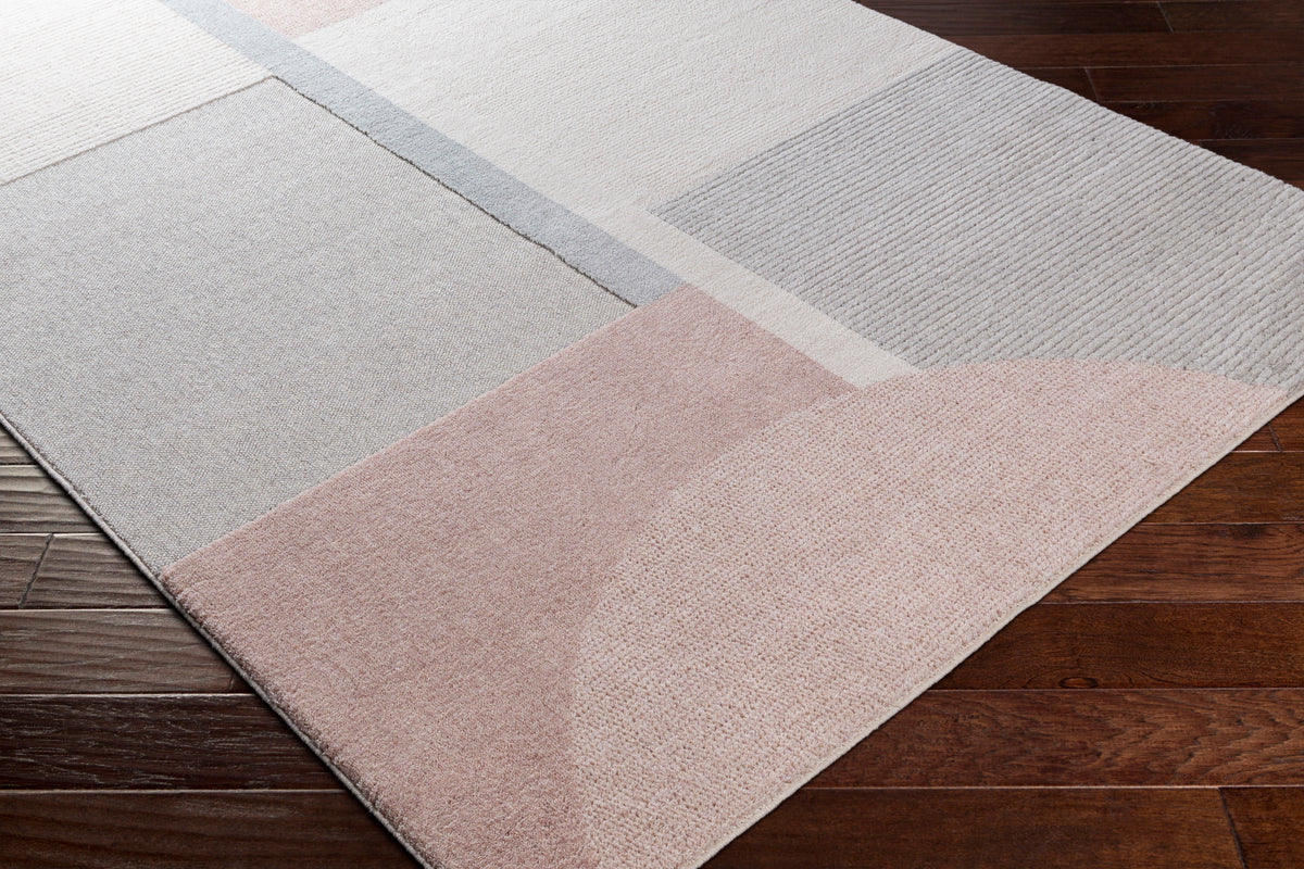 surya rug co flux xuf 1001 pale pink rug