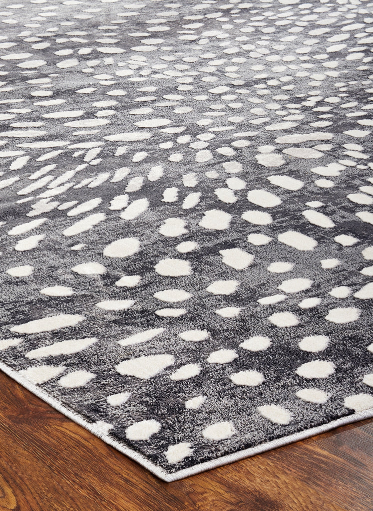 Rugs Done Right Stow SE28 Charcoal Spotted Rug