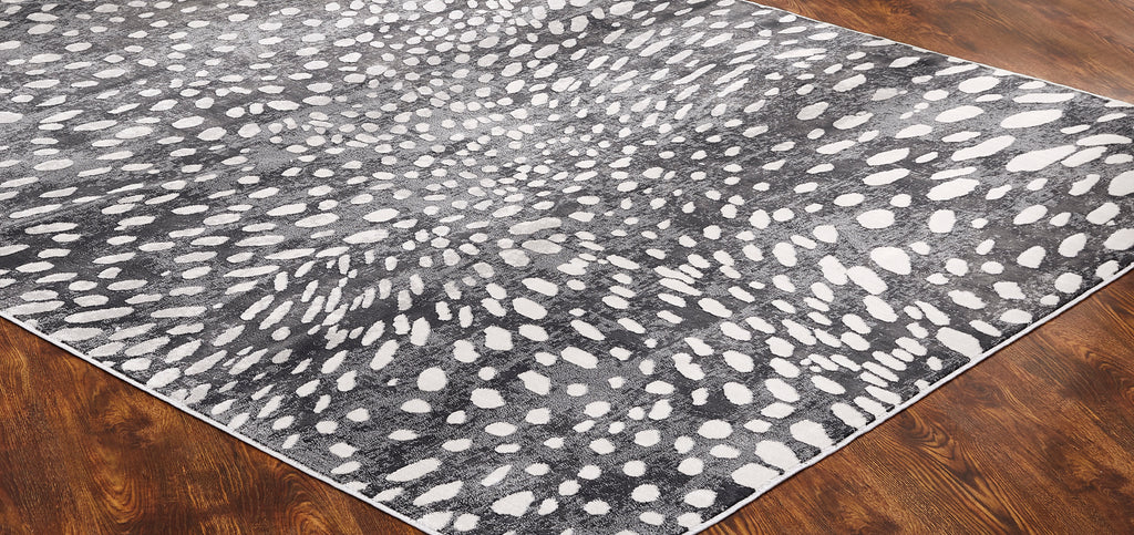 Rugs Done Right Stow SE28 Charcoal Spotted Rug