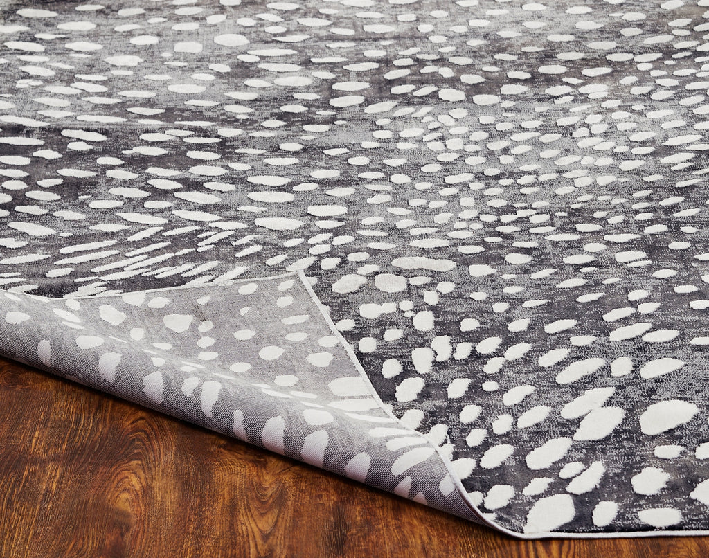Rugs Done Right Stow SE28 Charcoal Spotted Rug