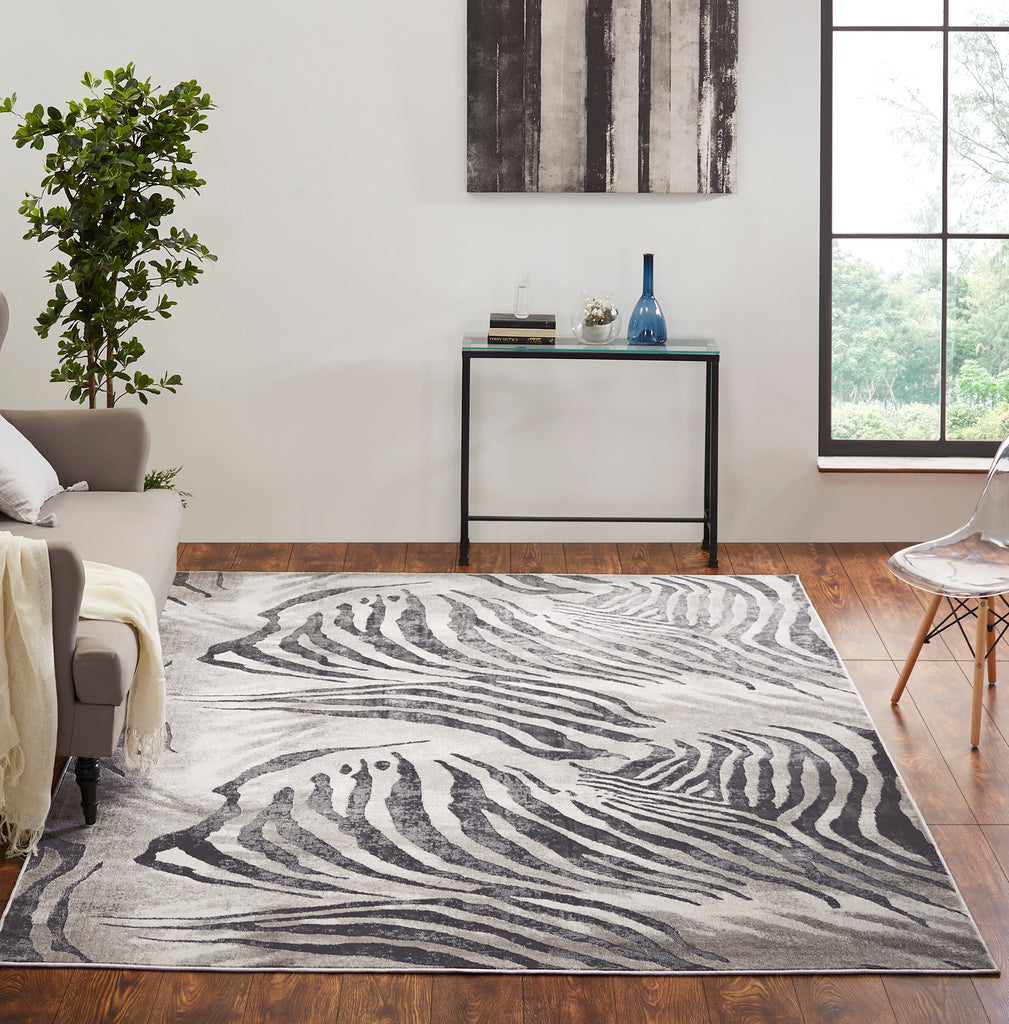 Rugs Done Right Stow SE30 Charcoal Zebra Rug