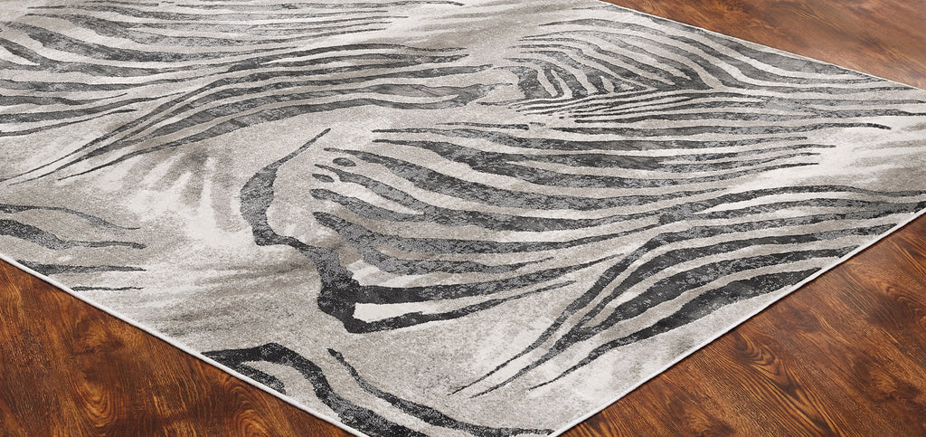 Rugs Done Right Stow SE30 Charcoal Zebra Rug