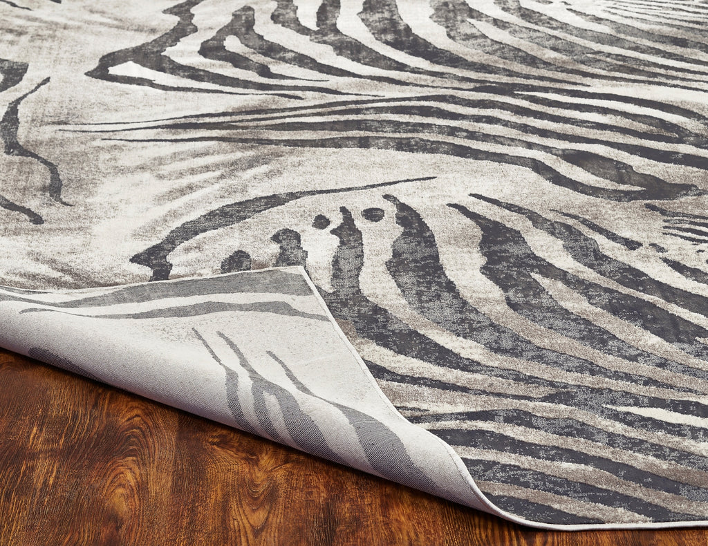 Rugs Done Right Stow SE30 Charcoal Zebra Rug
