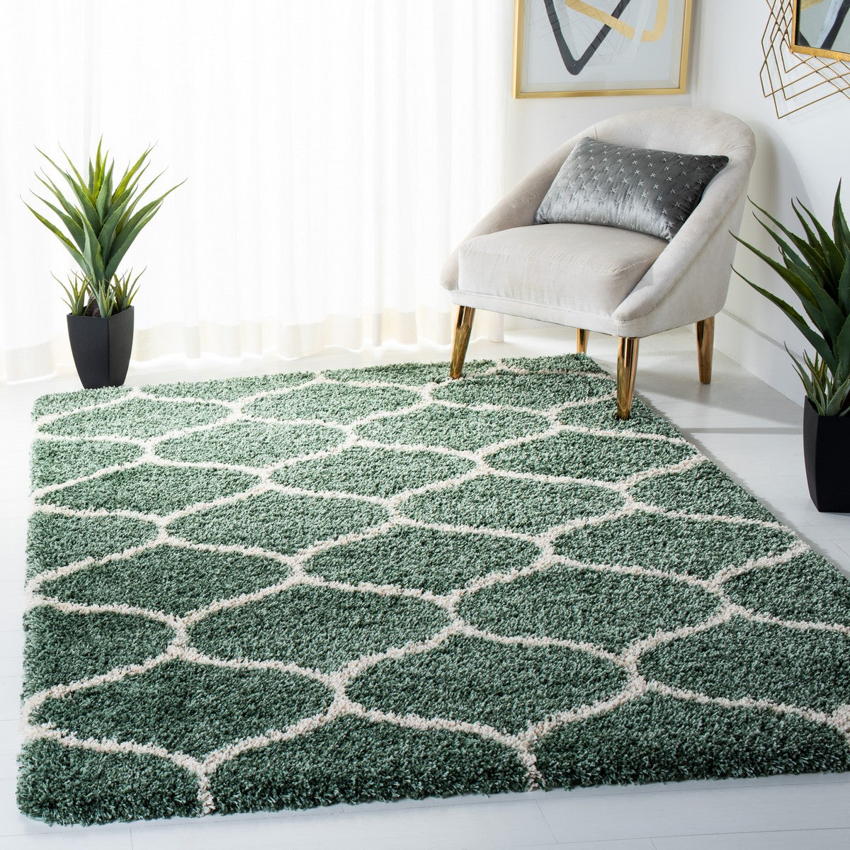 safavieh clearance hudson shag sgh280x light green rug