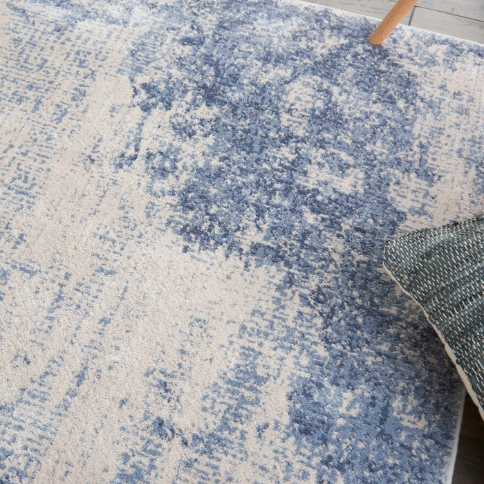 Nourison Clearance Silky Textures SLY01 Ivory/Blue Rug