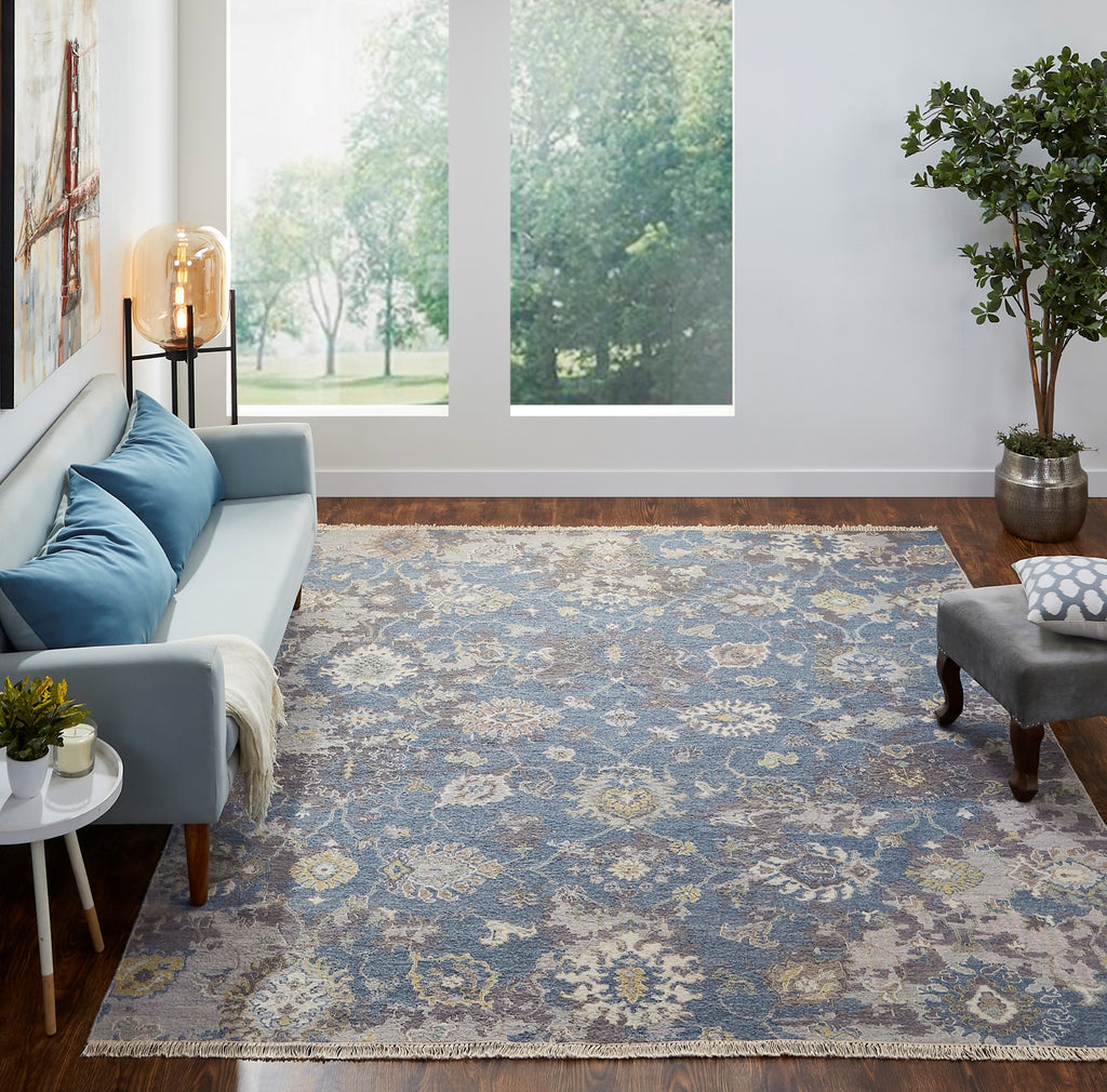 Rugs Done Right Soumak Southwick AE57 French Blue Grey Rug
