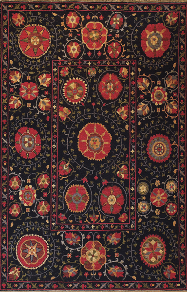 Tibet Rug Company Suzani SUZANI7 Black Rug