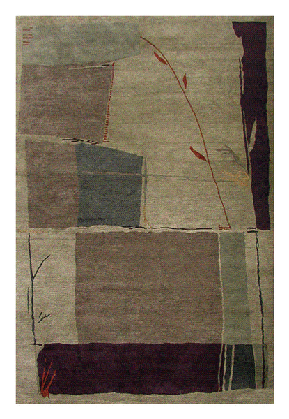 Tibet Rug Company 80 CT Stems Beige Rug