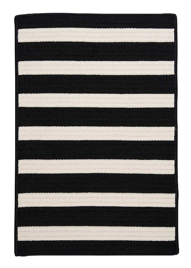 colonial mills stripe it tr89 black white rug