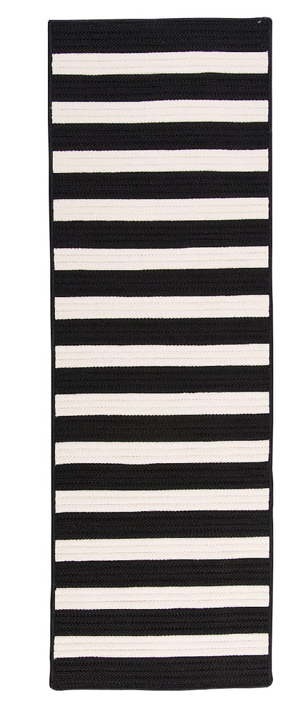 colonial mills stripe it tr89 black white rug