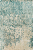Hand Knotted Surya Rug Co. Watercolor Teal Rug | Wool Rugs | Rugs Done Right 