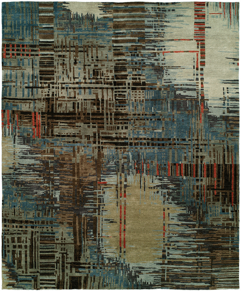 Rugs Done Right Dudley YY05 Abstract Plaid Rug